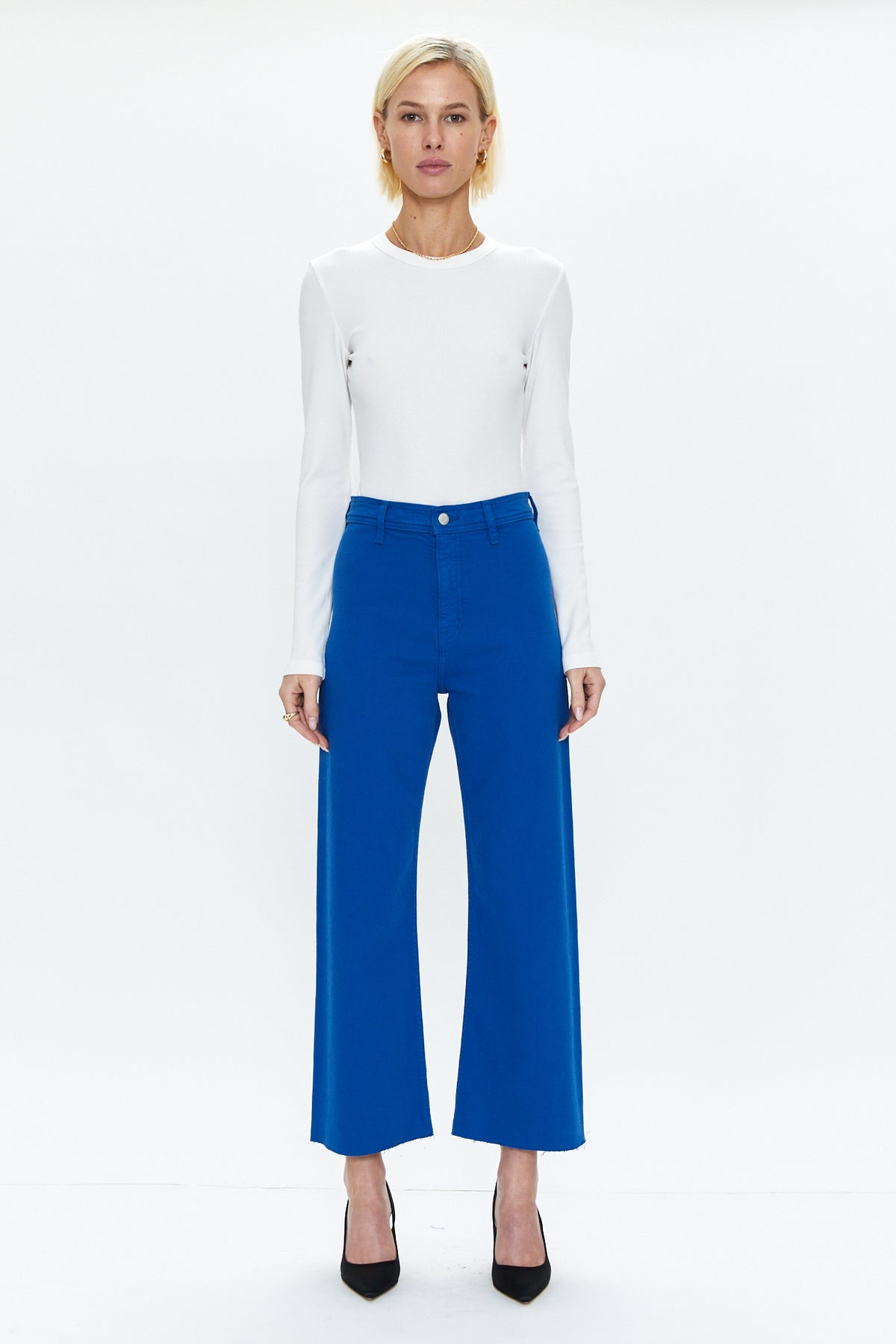 Penny High Rise Wide Leg Crop - Cobalt
            
              Sale